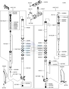 KX450F KX450HHF EU drawing Front Fork