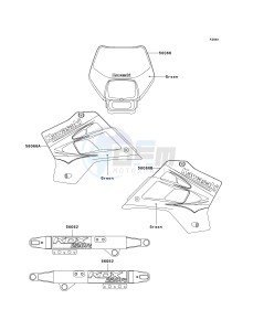 KDX 220 A [KDX220R] (A10-A12) [KDX220R] drawing DECALS-- GREEN- --- A10- -