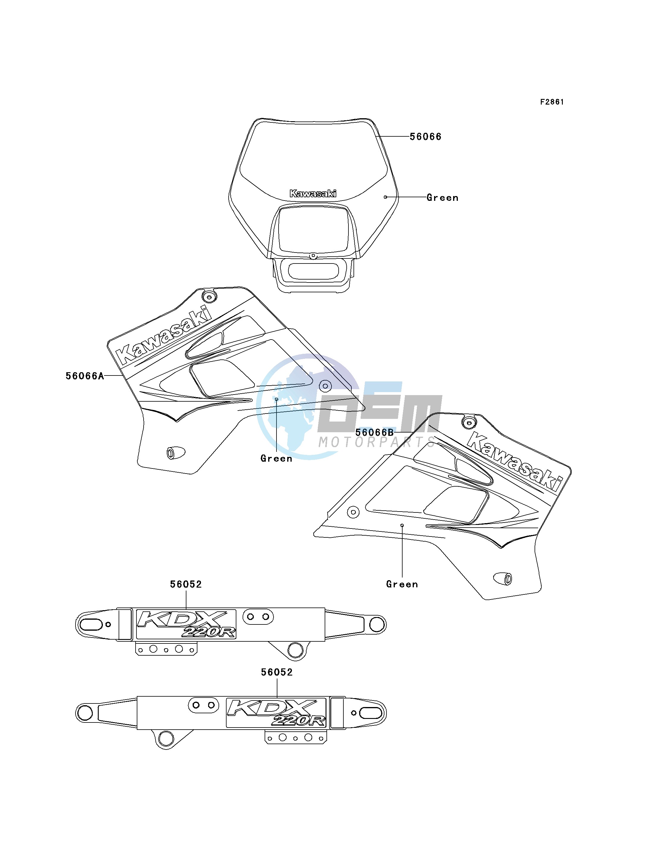 DECALS-- GREEN- --- A10- -