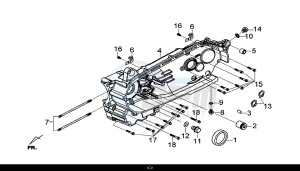 GTS 300I ABS (LN30W9-EU) (L7-M0) drawing L. CRANK CASE COMP / GTS 300I ABS (LN30W9-EU) (L7-M0)