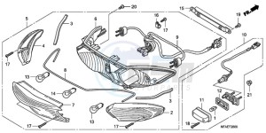 CBF1000A Europe Direct - (ED) drawing REAR COMBINATION LIGHT