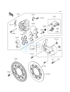 KX 250 J [KX250] (J2) [KX250] drawing FRONT CALIPER