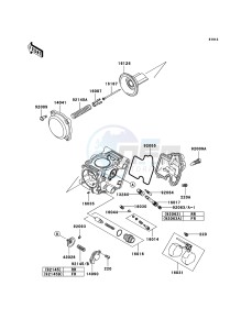 KFX700 KSV700-A2 EU drawing Carburetor Parts