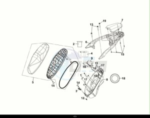 SYMPHONY ST 125 (XL12W1-EU) (E5) (M1) drawing SEAT - REAR GRIP