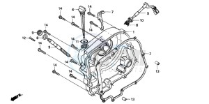 CB250 TWO FIFTY drawing RIGHT CRANKCASE COVER