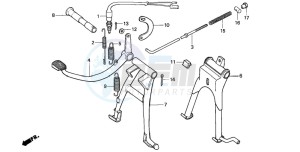 C70Z 50 drawing MAIN STAND/ BRAKE PEDAL