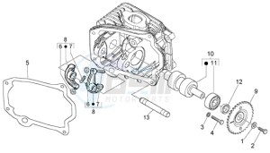 LX 50 4T drawing Rocker levers support