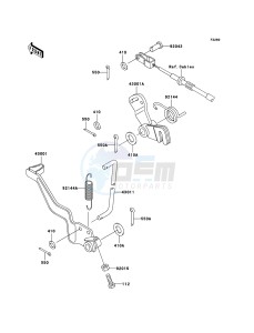 KLF250 KLF250A8F EU GB drawing Brake Pedal