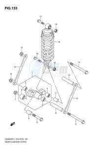 GSX650F (E3-E28) Katana drawing REAR CUSHION LEVER (GSX650FAL1 E28)