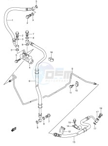 AN250 (E2) Burgman drawing REAR BRAKE HOSE