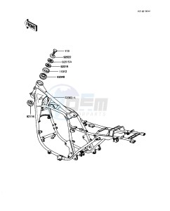 KZ 1000 R [EDDIE LAWSON REPLICA] (R1-R2) [EDDIE LAWSON REPLICA] drawing FRAME