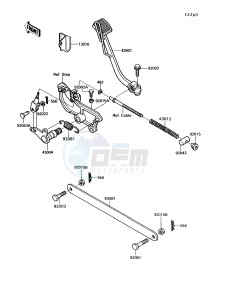 VN750 A [VULCAN 750] (A6-A9) [VULCAN 750] drawing BRAKE PEDAL