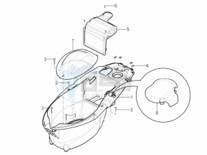 SR Motard 125 4t e3 drawing Helmet box - Undersaddle