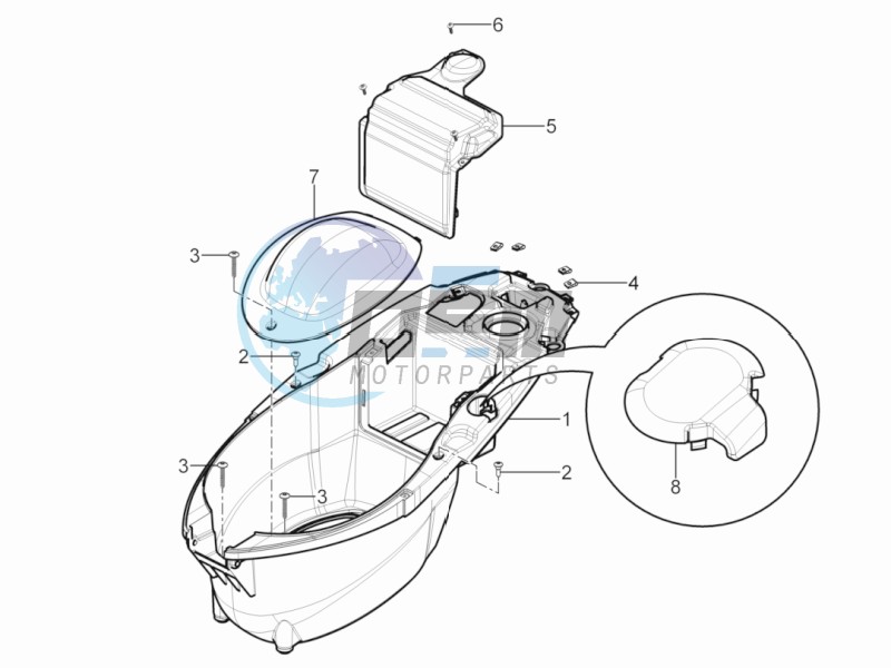 Helmet box - Undersaddle