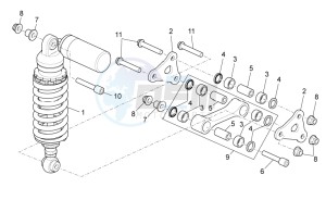 Tuono 1000 v4 R APRC ABS drawing Rear Shock absorber