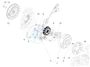 GTS Super 150 ie 4T 3V (APAC) (Au, Ex, Jp, Ri, T, V) drawing Flywheel magneto