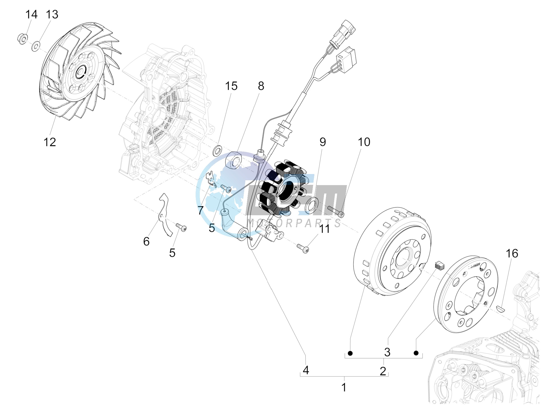 Flywheel magneto