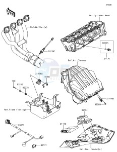 Z1000SX ZX1000WHF XX (EU ME A(FRICA) drawing Fuel Injection