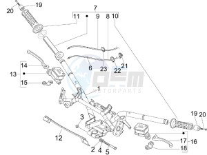 X7 250 ie Euro 3 drawing Handlebars - Master cilinder