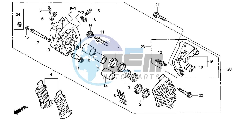 FRONT BRAKE CALIPER (R.)