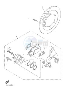 FJR1300A FJR1300A ABS (1MC1,1MC2 1MC6) drawing REAR BRAKE CALIPER