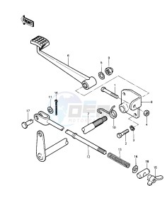 KLT 250 P [POLICE] (P1) [POLICE] drawing BRAKE PEDAL