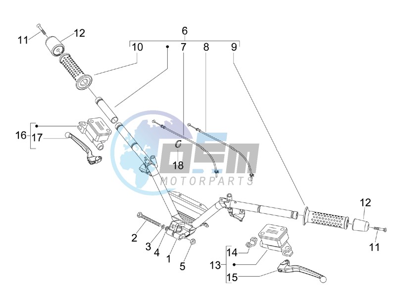 Handlebars - Master cilinder
