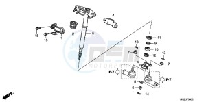 TRX500FAB drawing STEERING SHAFT (TRX500FA)