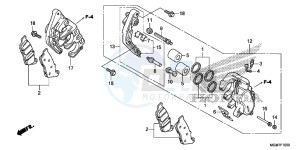 CB600FD Hornet 3ED drawing FRONT BRAKE CALIPER (CB600F)