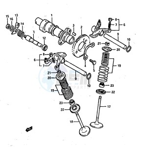 DR800S (E4) drawing CAM SHAFT-VALVE