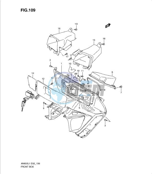 FRONT BOX (AN650AL1 E19)