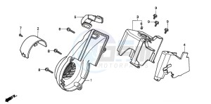 NH80MD drawing FAN COVER/SHROUD/ AIR GUIDE COVER