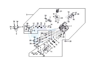 TRACKRUNNER 180 drawing CYLINDER HEAD CPL   / THERMOSTAT