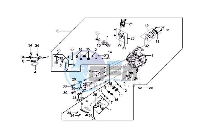 CYLINDER HEAD CPL   / THERMOSTAT