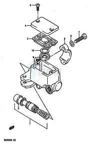 DR600R (E2) drawing FRONT MASTER CYLINDER