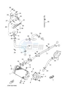 YPR125RA XMAX 125 ABS EVOLIS 125 ABS (2DM4) drawing RADIATOR & HOSE