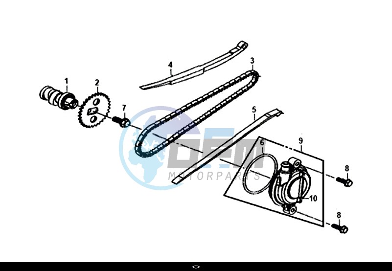 CAM SHAFT-CYL. HEAD L. SIDE COVER / MASK 50 (XE05W1-IT) (L7-L9)