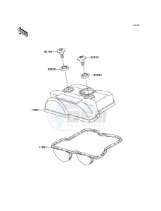 KX250F KX250W9F EU drawing Cylinder Head Cover