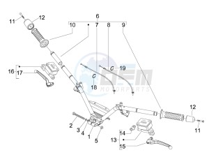 MP3 300 ie Touring drawing Handlebars - Master cilinder