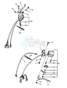 XV VIRAGO 750 drawing HANDLE SWITCH -LEVER