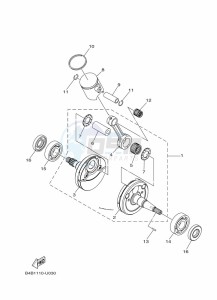 YZ85LW YZ80 (B0GL) drawing CRANKSHAFT & PISTON