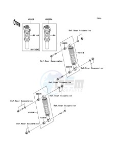 MULE 3010 DIESEL 4x4 KAF950B7F EU drawing Shock Absorber(s)