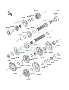 ZX 1000 D [NINJA ZX-10R] (D6F-D7FA) D7F drawing TRANSMISSION