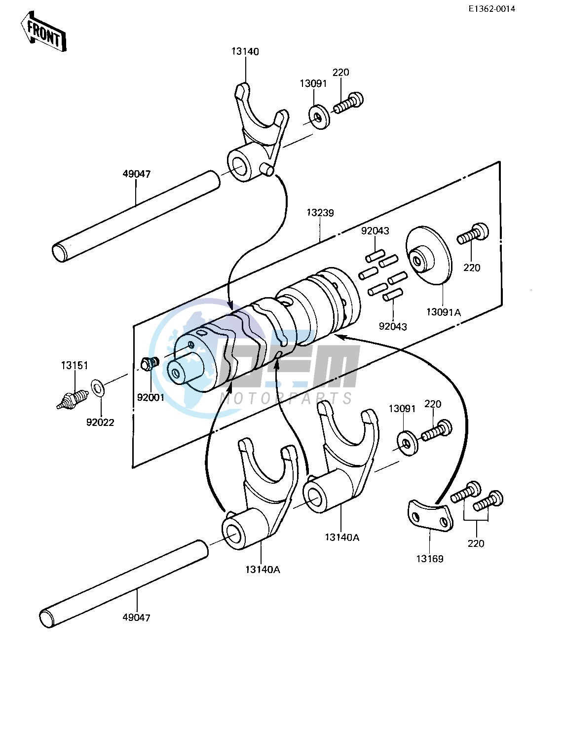 GEAR CHANGE DRUM & FORKS