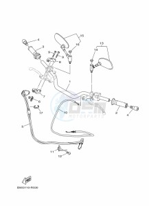 XSR900 MTM850 (BAE8) drawing STEERING HANDLE & CABLE