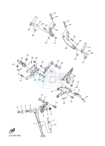 YZF-R1 998 R1 (2CR1 2CR2) drawing STAND & FOOTREST