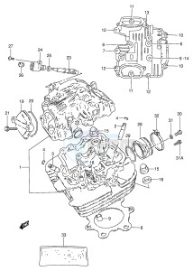 GN250 (E2) drawing CYLINDER HEAD