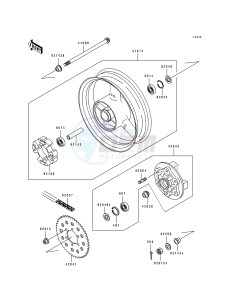 ZX 750 K [NINJA ZX-7R] (K1-K2) [NINJA ZX-7R] drawing REAR HUB