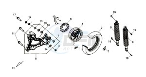 GTS 125 EFI drawing REAR WHEEL