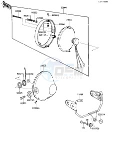 KZ 250 L [CSR BELT] (L1) [CSR BELT] drawing HEADLIGHT